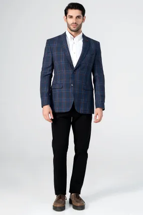 CASUAL COAT BLUE CHECK