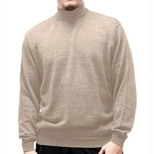 Cellinni Men's Solid Mock Turtleneck Sweater - Big and Tall