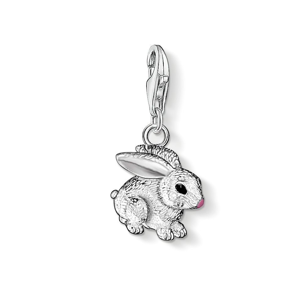 CHARM CLUB STERLING SILVER BUNNY CHARM