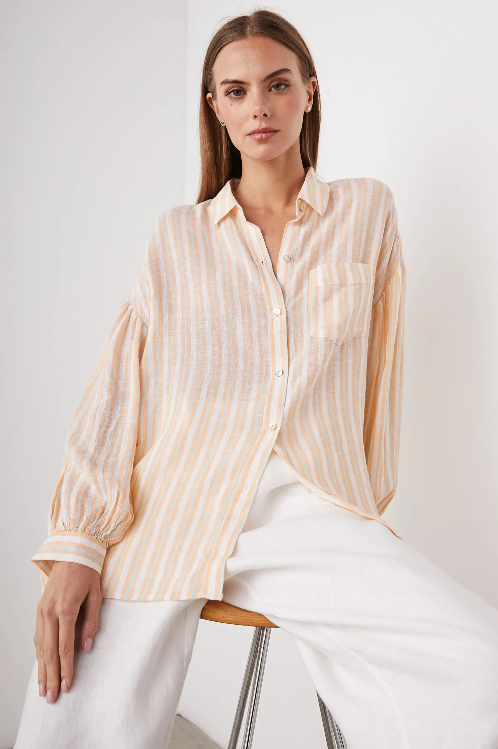 Clio Top ~ Clementine Stripe