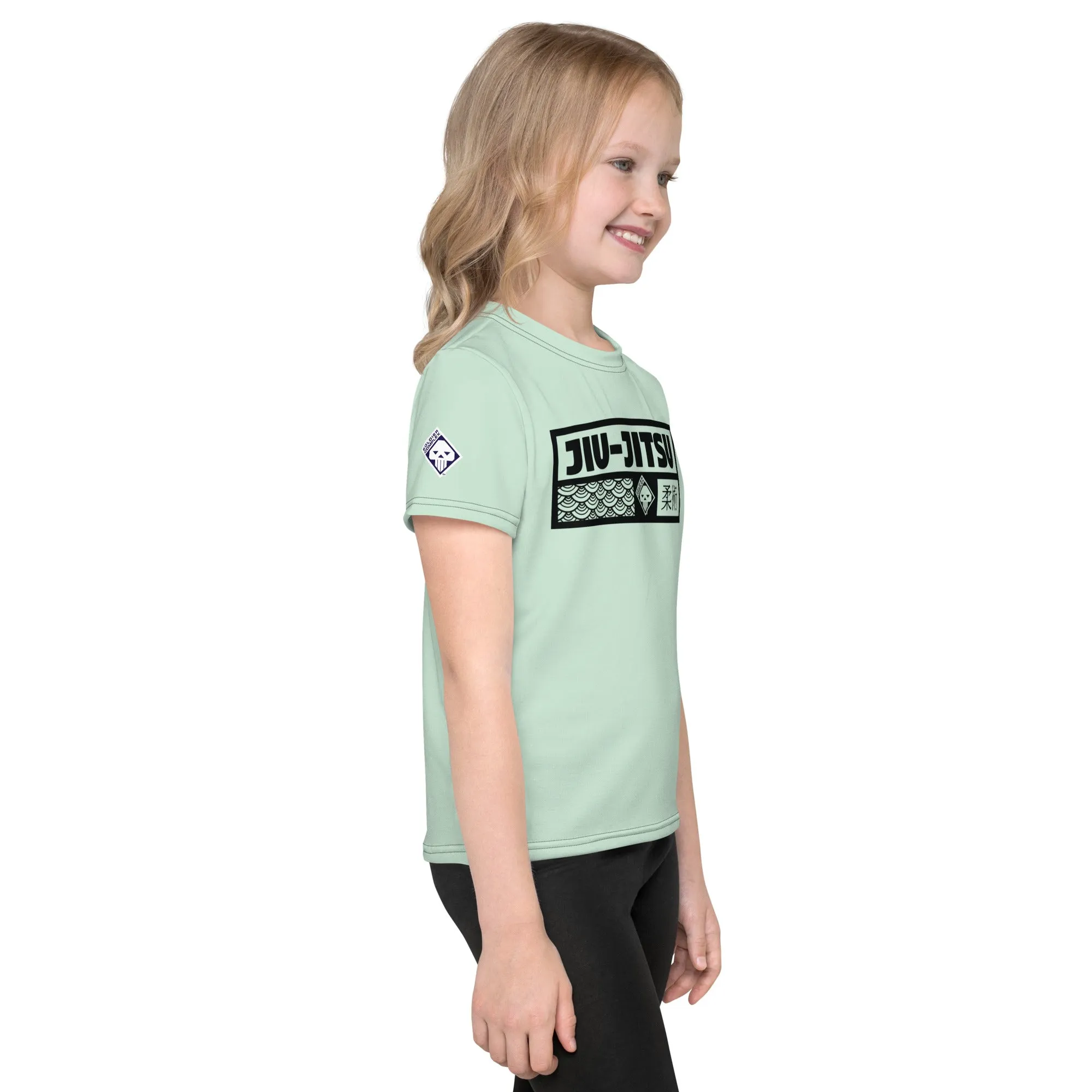 Confidently Active: Girl's Short Sleeve Jiu-Jitsu Rash Guard - Surf Crest Alt