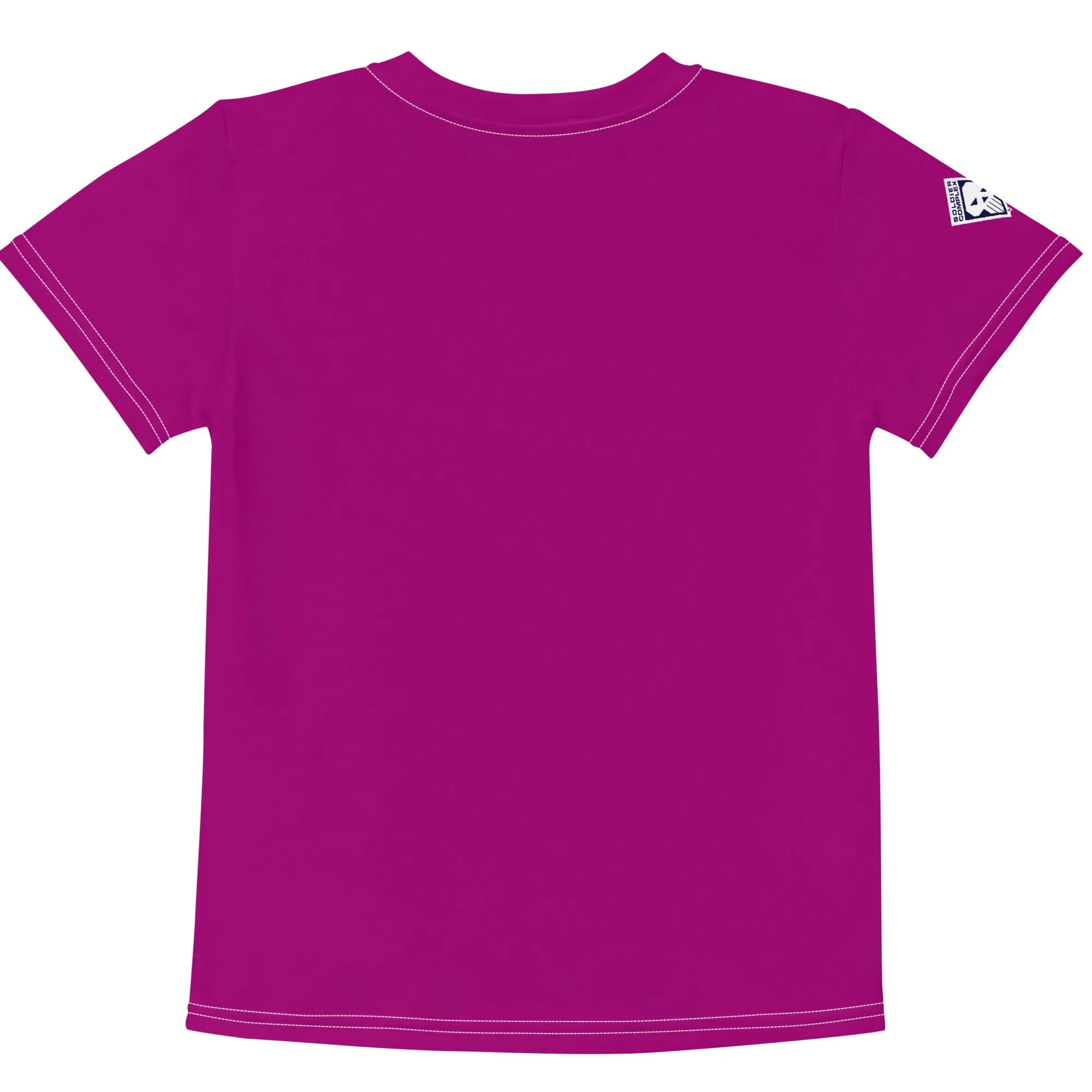 Cool Comfort: Boys' Short Sleeve Solid Color Rash Guard - Vivid Purple