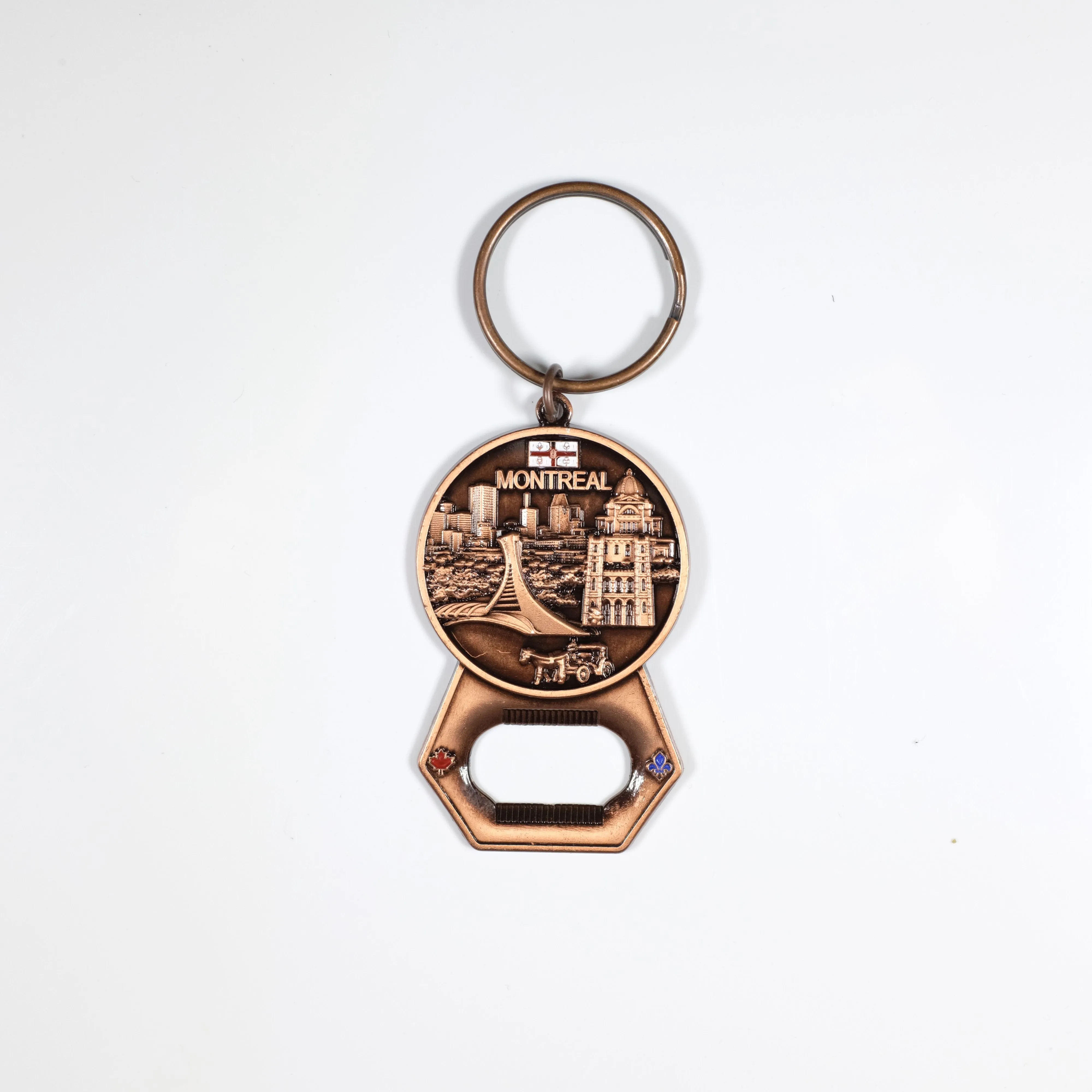 Copper Montreal Skyline Keychain bottle opener