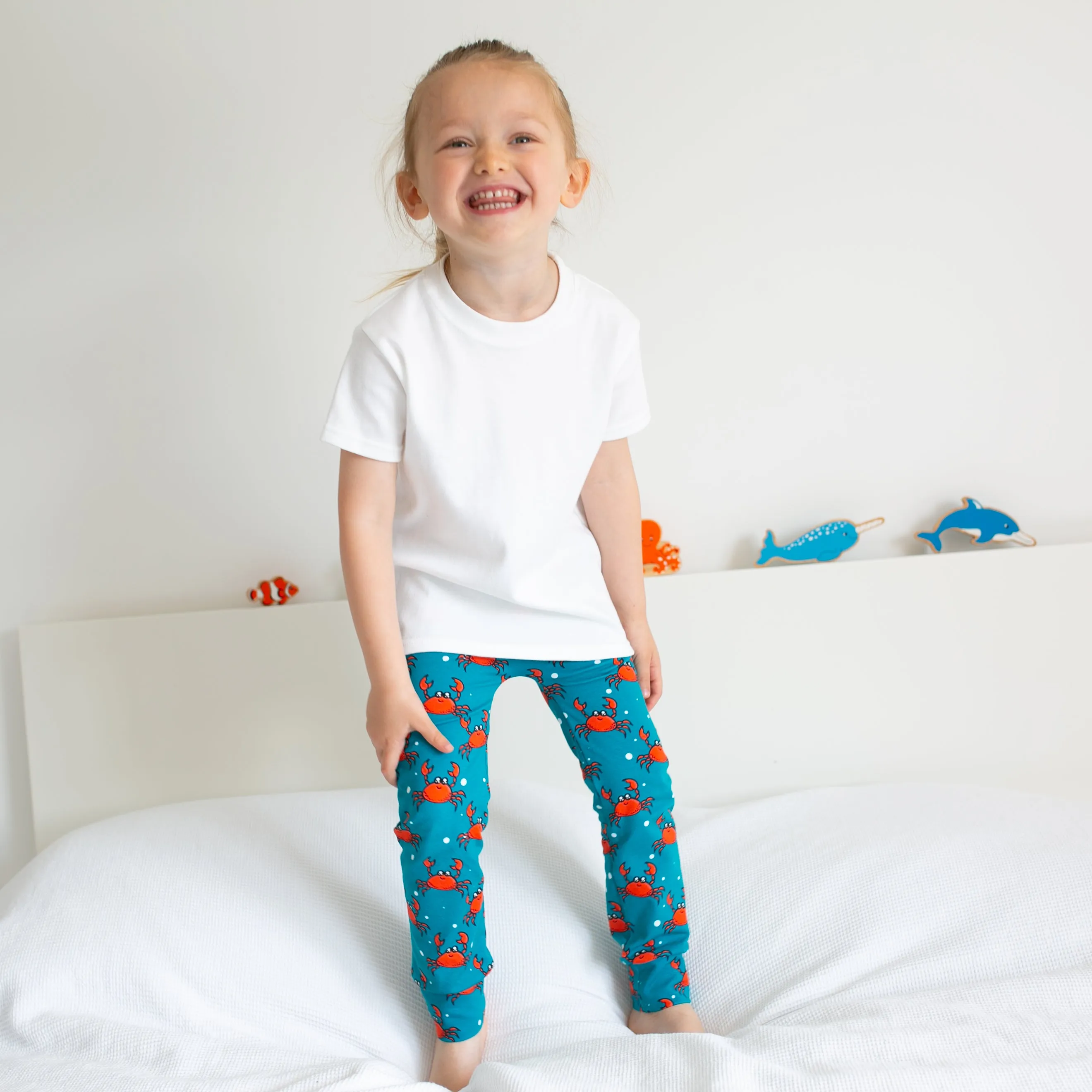 Crab Print Baby Leggings 0-6 Years