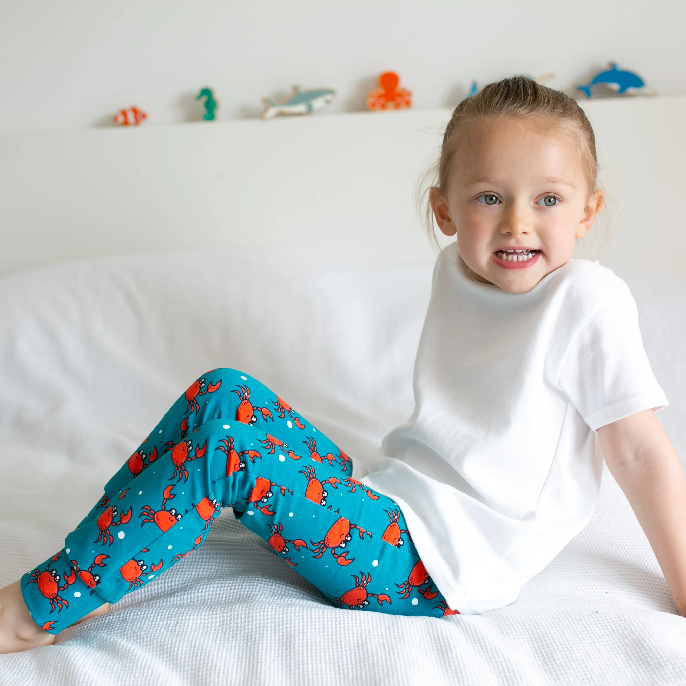 Crab Print Baby Leggings 0-6 Years