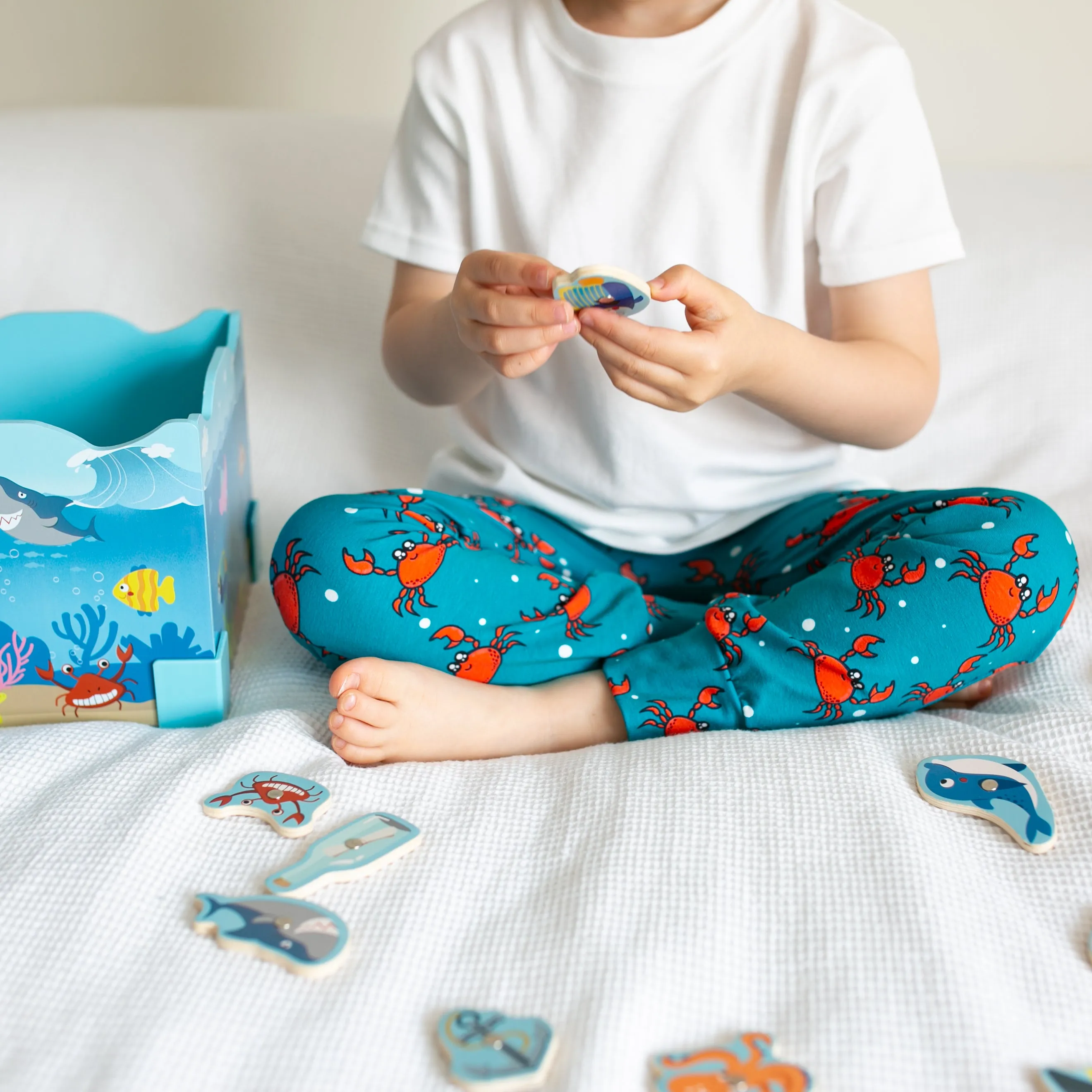 Crab Print Baby Leggings 0-6 Years