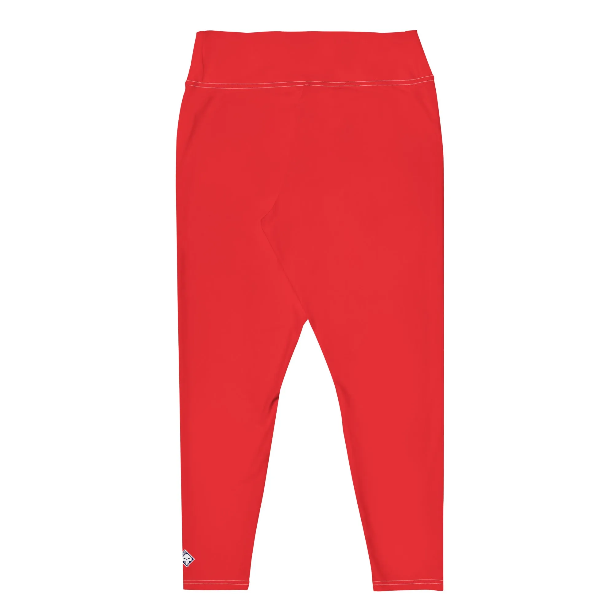 Curve Confidence: Plus Size Solid Color Yoga Pants for Women - Scarlet