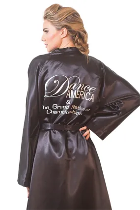 Dance America Crepe Satin Signature Robe in Blue or Black