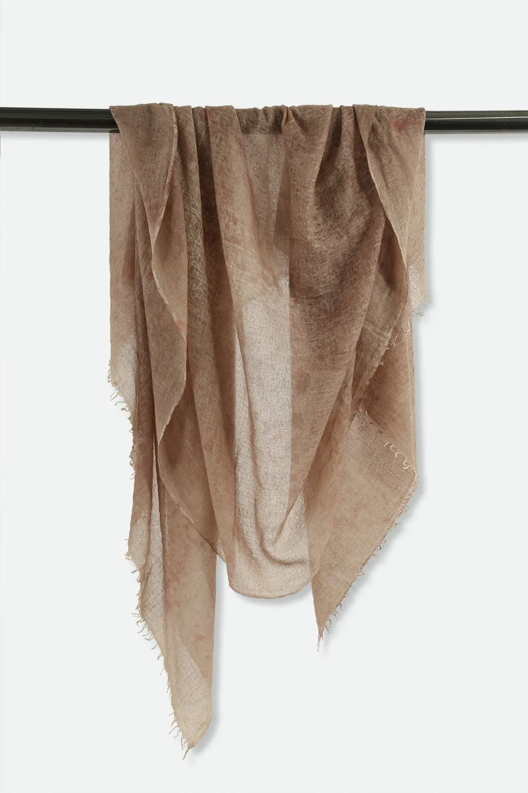 DESERT SAND SCARF IN HAND DYED CASHMERE