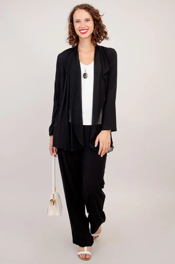 Diana Jacket, Black, Linen Bamboo