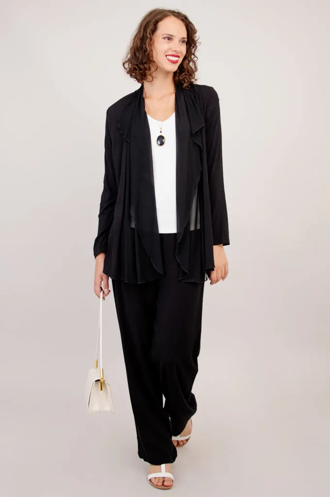 Diana Jacket, Black, Linen Bamboo