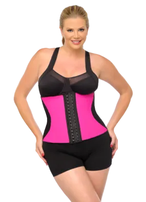 Diva’s Celebrity Waist Trainer - Waist Cincher, Pink with Black Curve