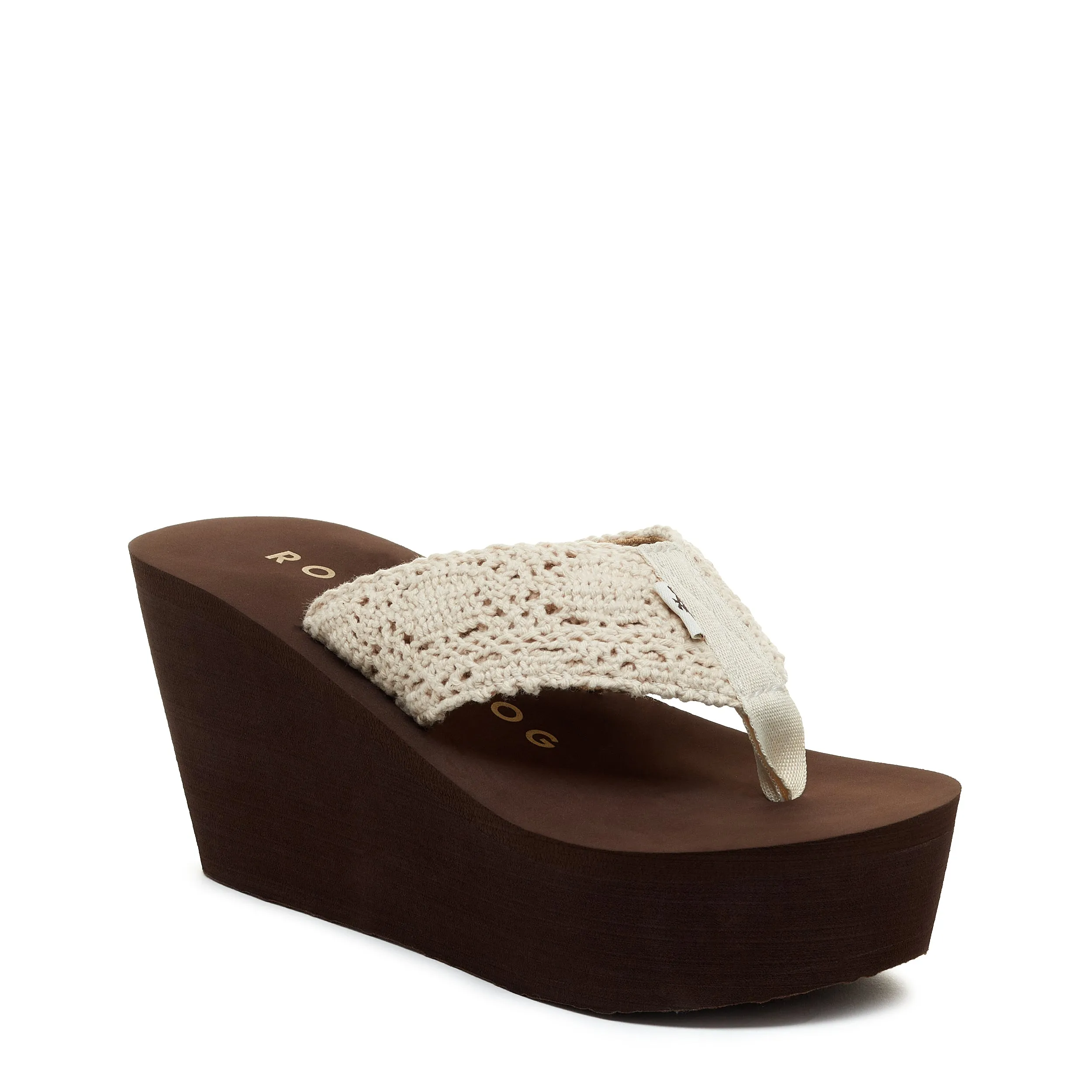 Diver Natural Crochet Wedge Flip Flop