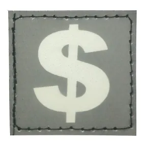 DOLLAR SIGN GITD PATCH - BLUE GLOW IN THE DARK