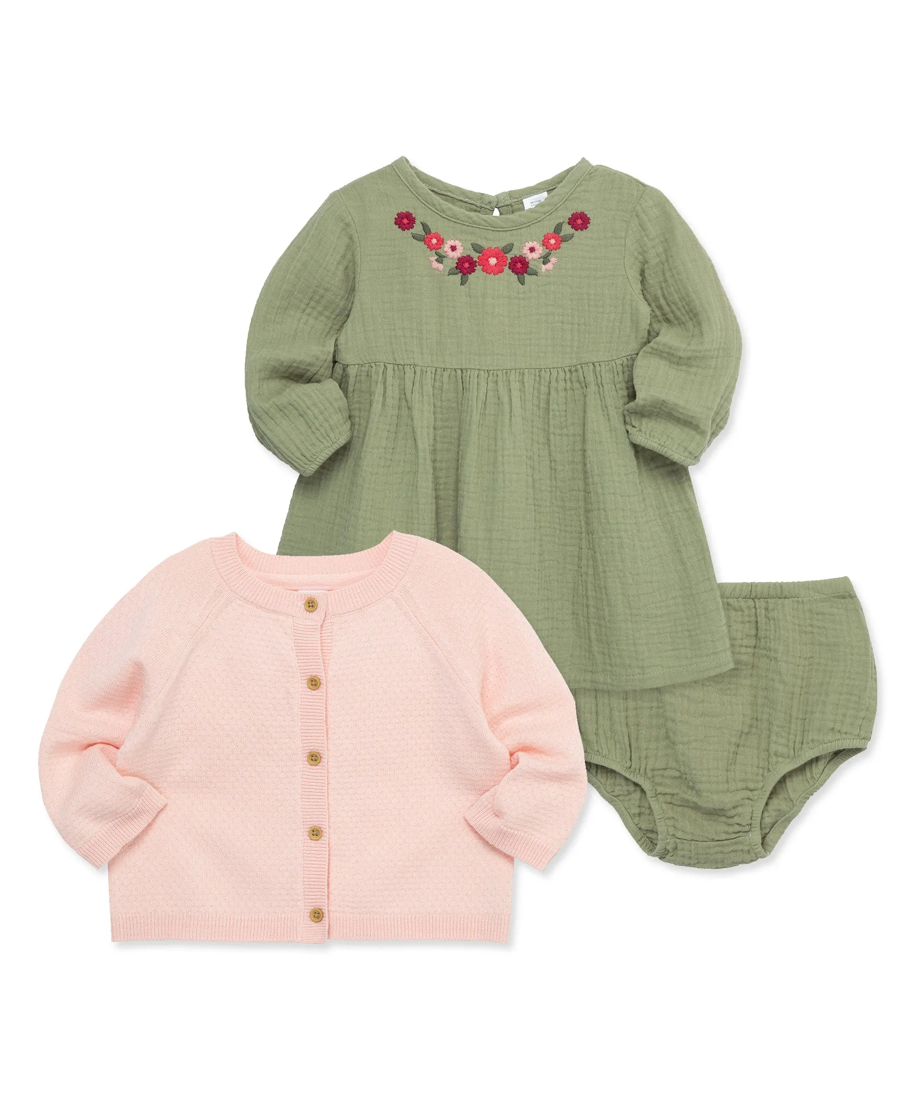 Embroidered Dress Set (12M-24M)