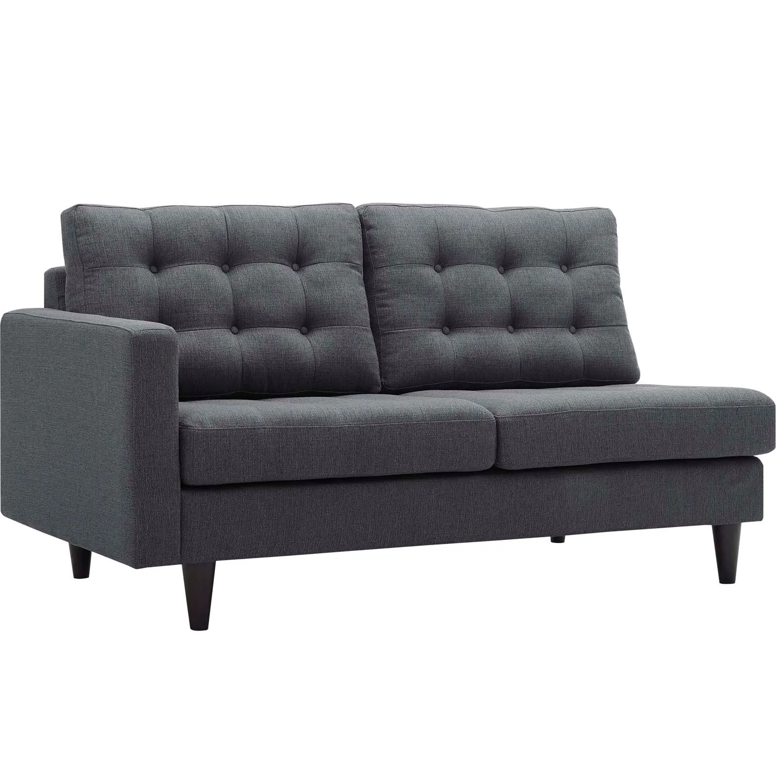 Empress Left-Facing Upholstered Fabric Loveseat