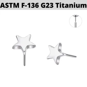 G23 Titanium Threadless Push In Star Top