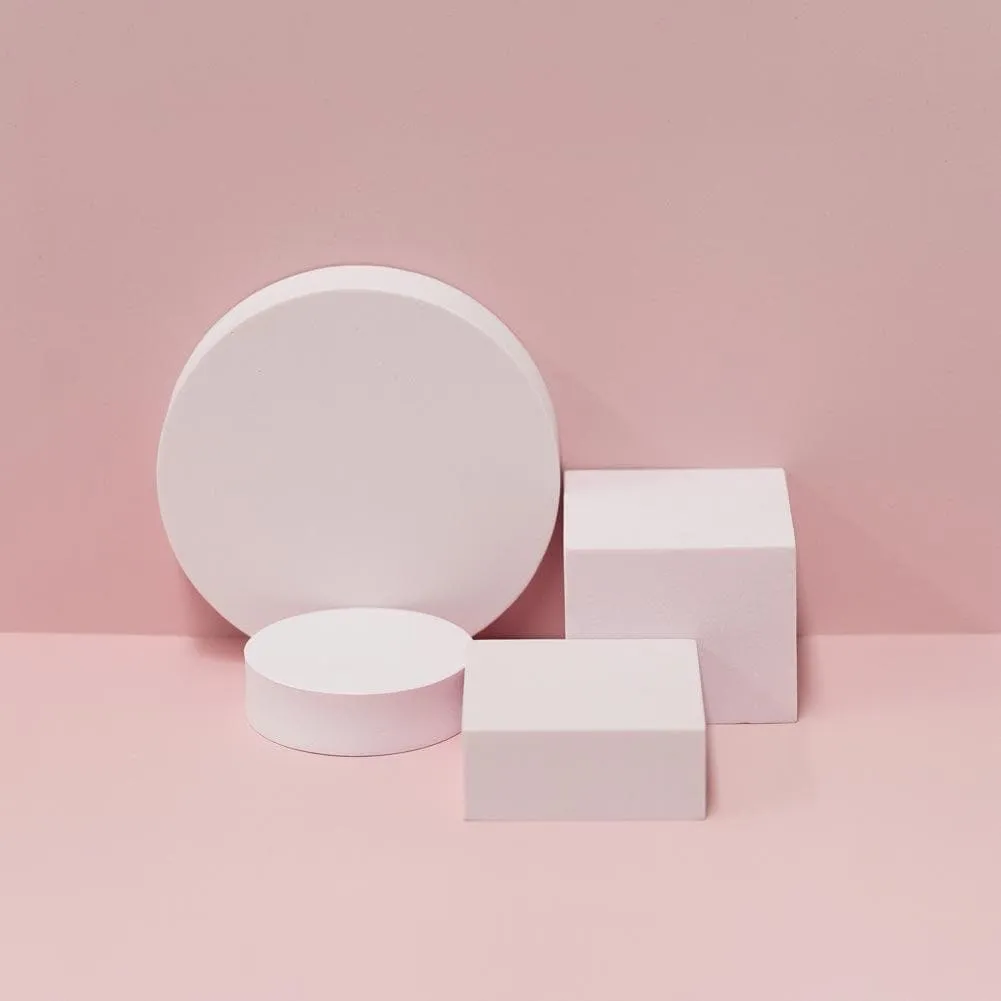 Geometric Foam Styling Props For Photography - Blush Pink 4 Pack