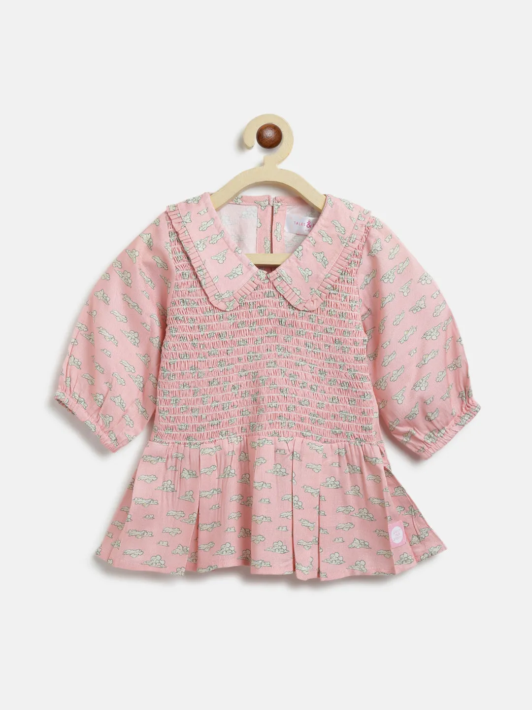 Girls Dusty Pink Printed Top