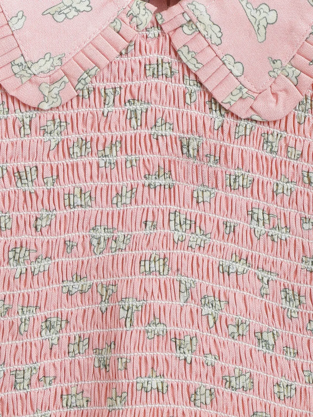 Girls Dusty Pink Printed Top