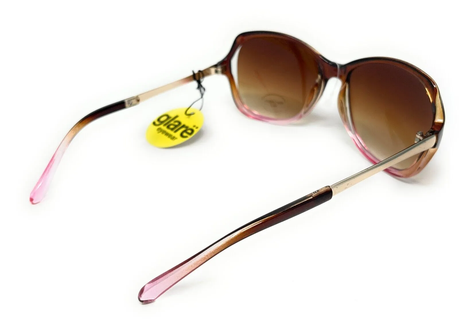 Glare Sunglasses Fashion Pink Brown Frame with Tinted Lens 100% UVA UVB 1RHS86