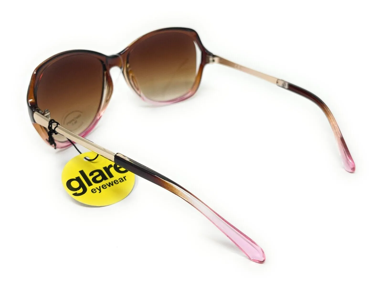 Glare Sunglasses Fashion Pink Brown Frame with Tinted Lens 100% UVA UVB 1RHS86