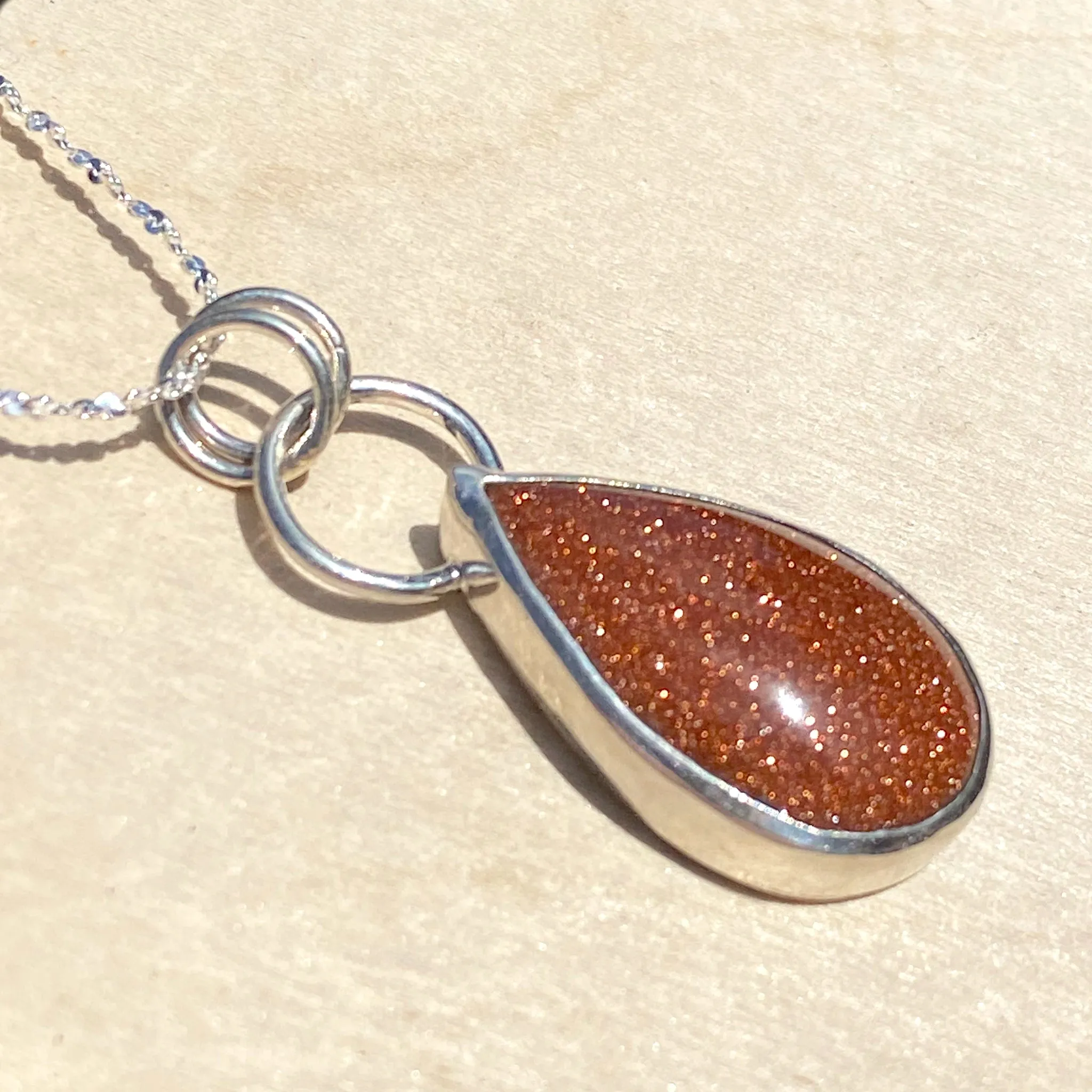 Goldstone Pendant Necklace