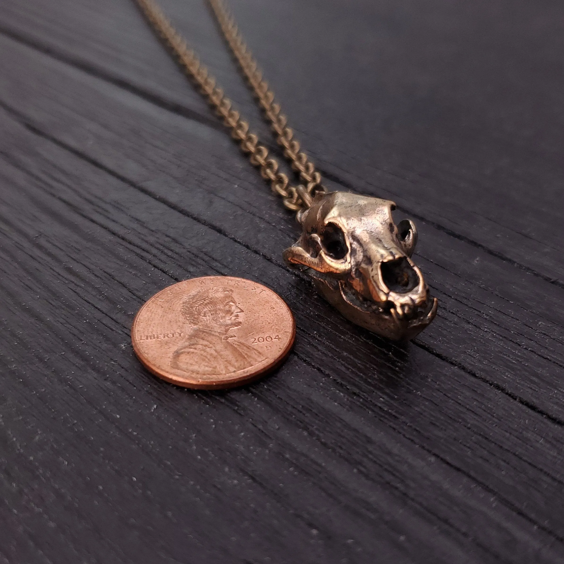 Grizzly Bear Skull Necklace