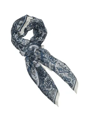 Gustav Joory Scarf 53802-84796 Trklde - Dark Denim with Lace Print