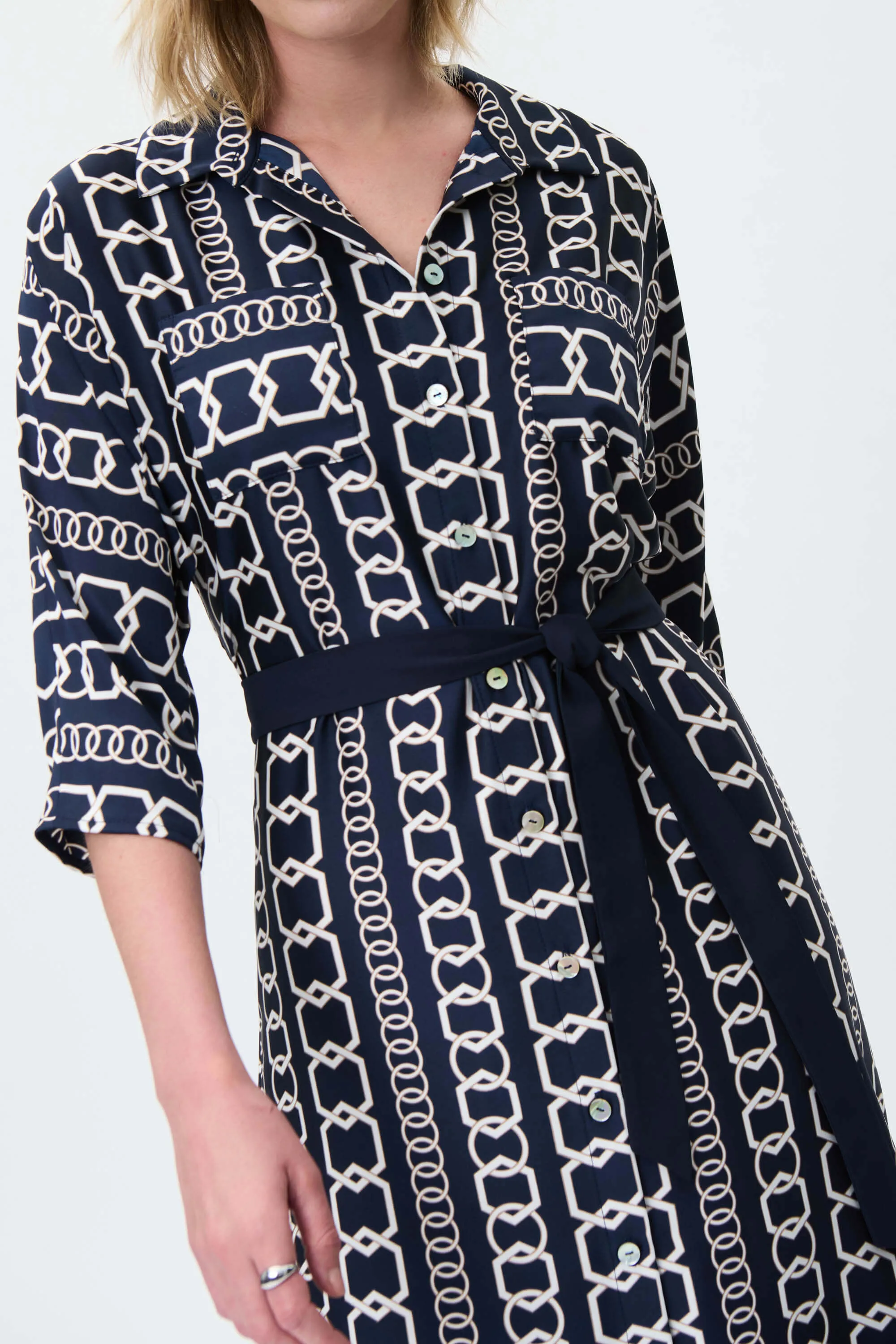 Hamptons Chain Dress - Midnight Blue 231288