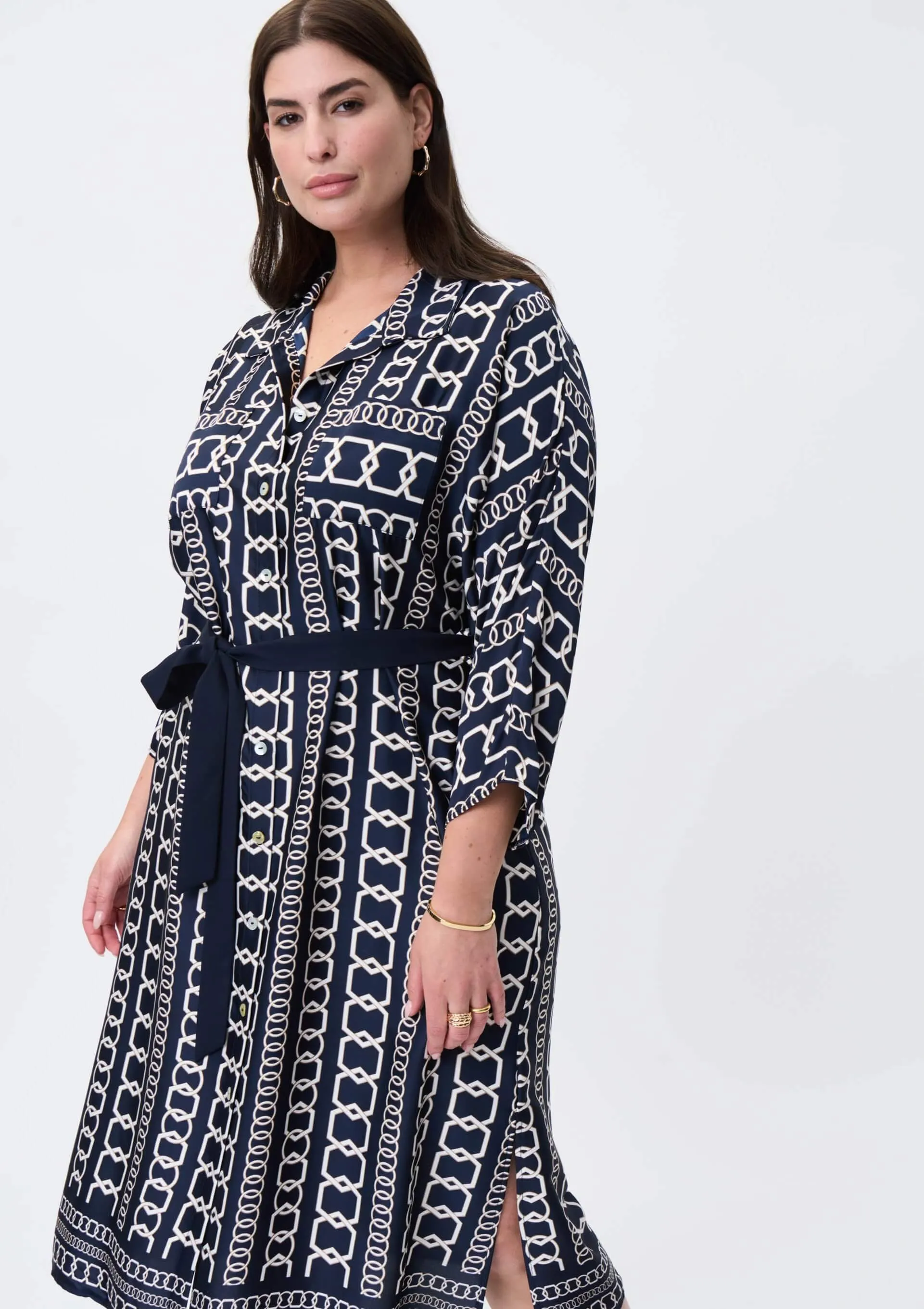 Hamptons Chain Dress - Midnight Blue 231288