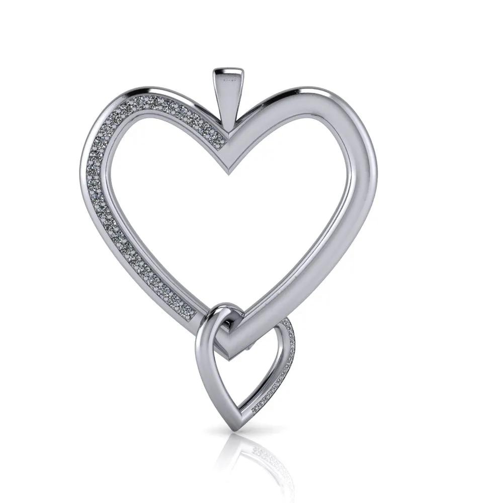 Heart Pendant Necklace .90 ctw