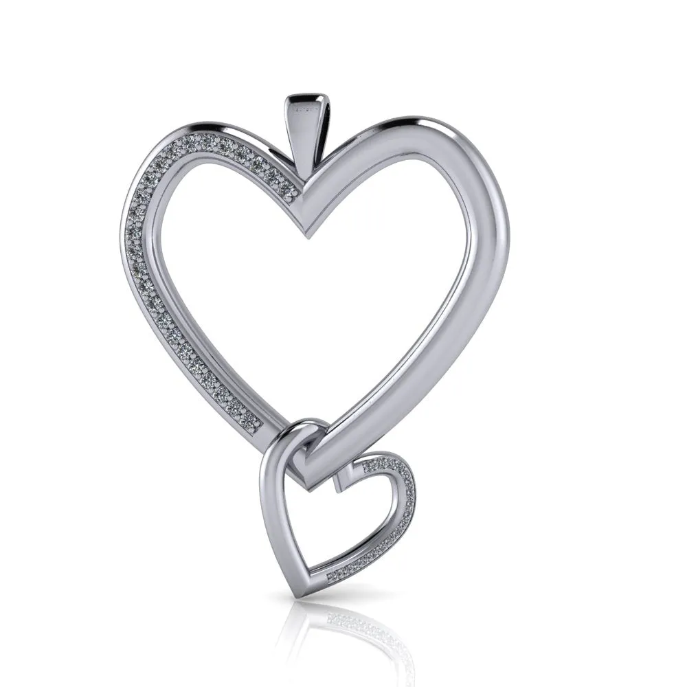 Heart Pendant Necklace .90 ctw