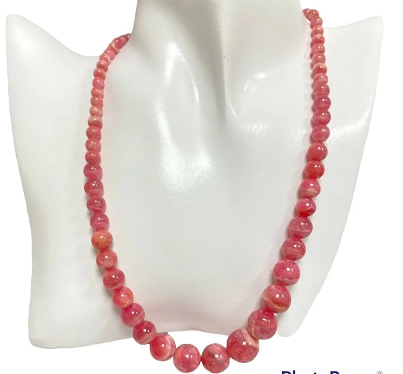 High Quality Beaded Rhodochrosite Necklace