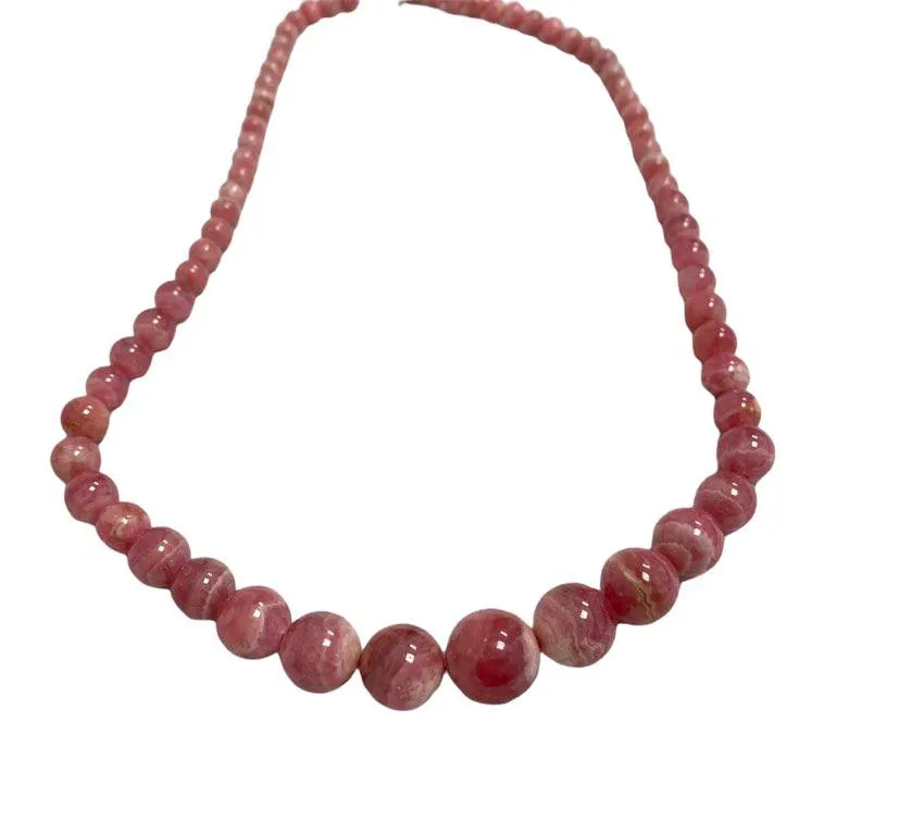 High Quality Beaded Rhodochrosite Necklace