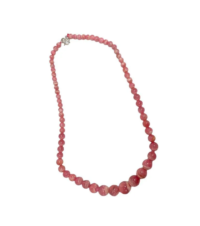 High Quality Beaded Rhodochrosite Necklace