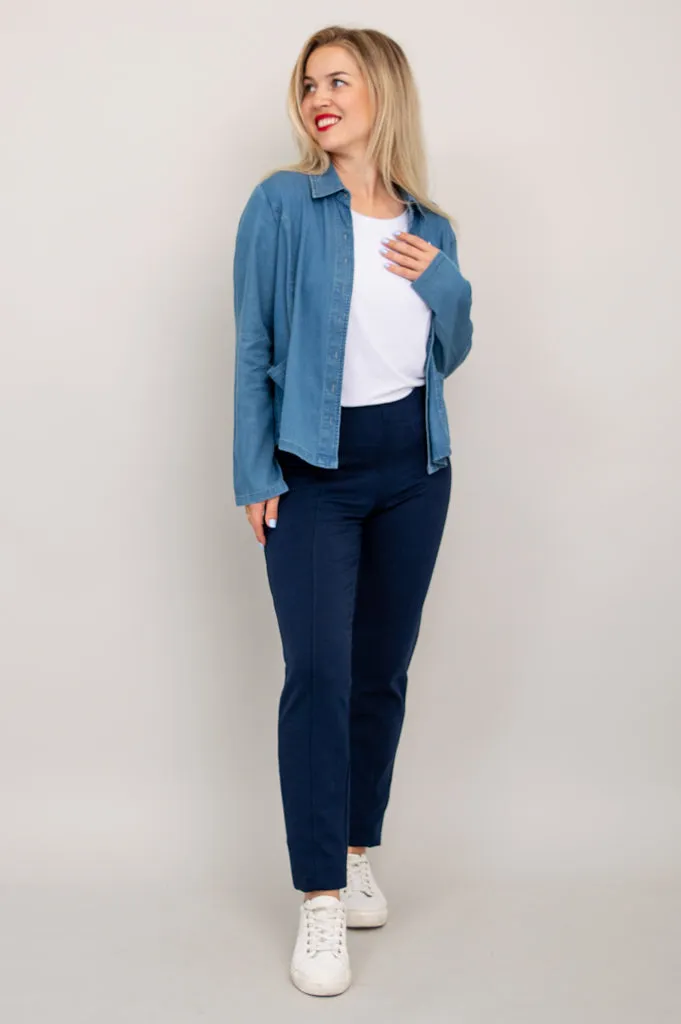 Holly Blouse, Tencel Denim