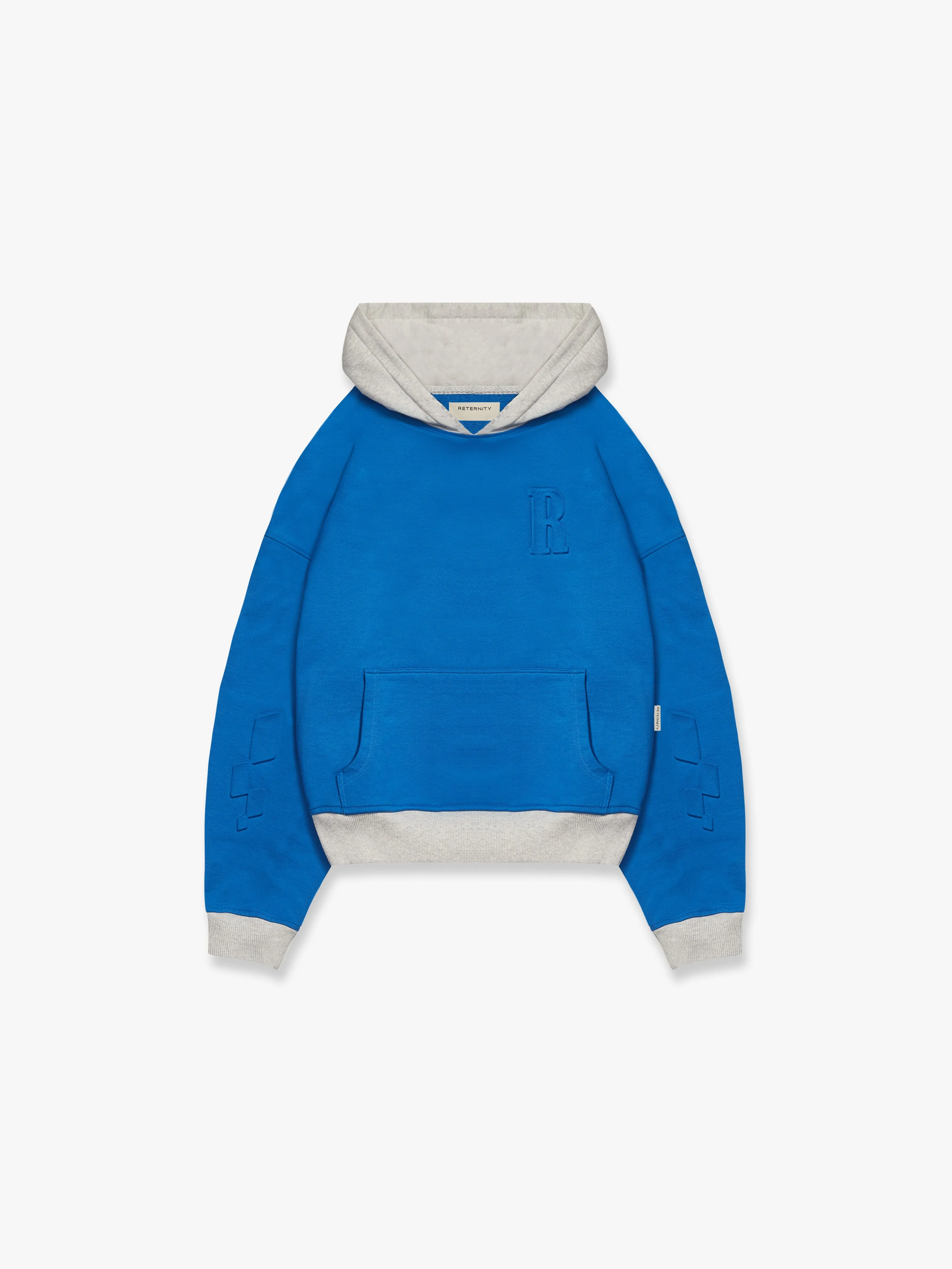 HOODIE RACING FLAG - BLUE/MELANGE