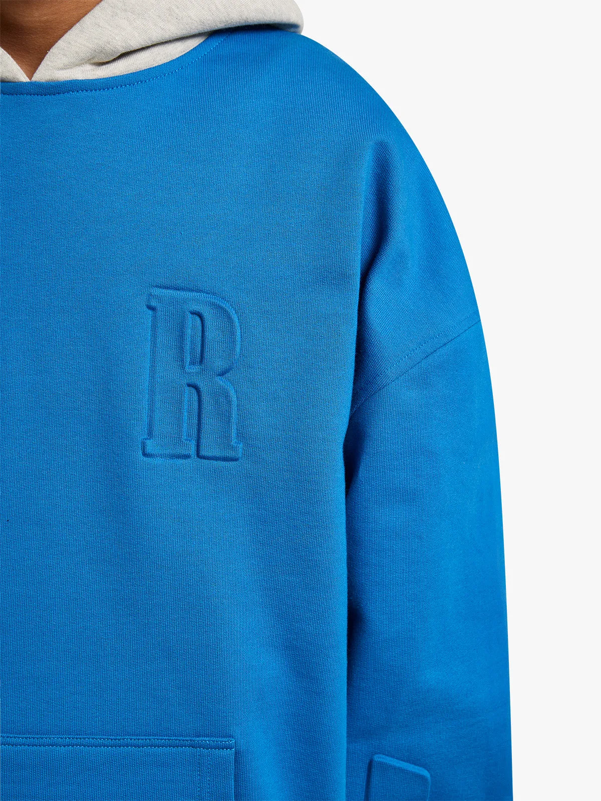 HOODIE RACING FLAG - BLUE/MELANGE