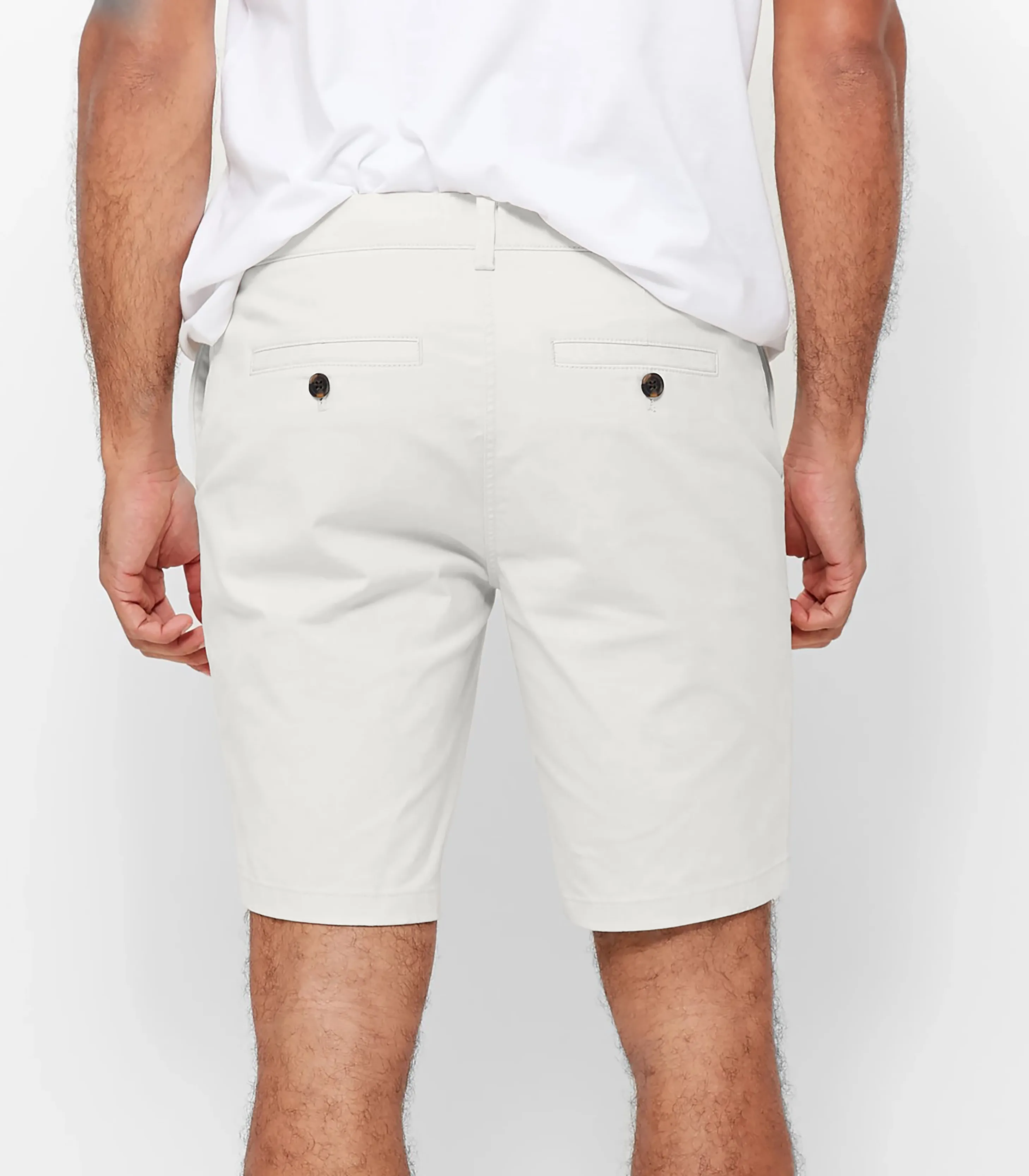 Hugo premium stretch chino short in White