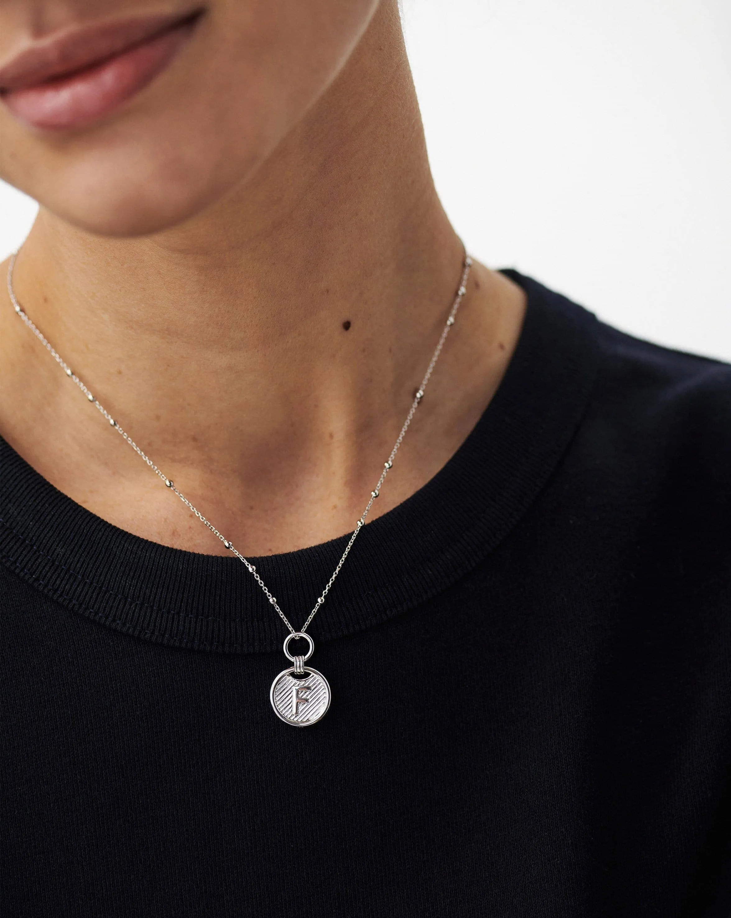 Initial Pendant Necklace - Initial A | Sterling Silver