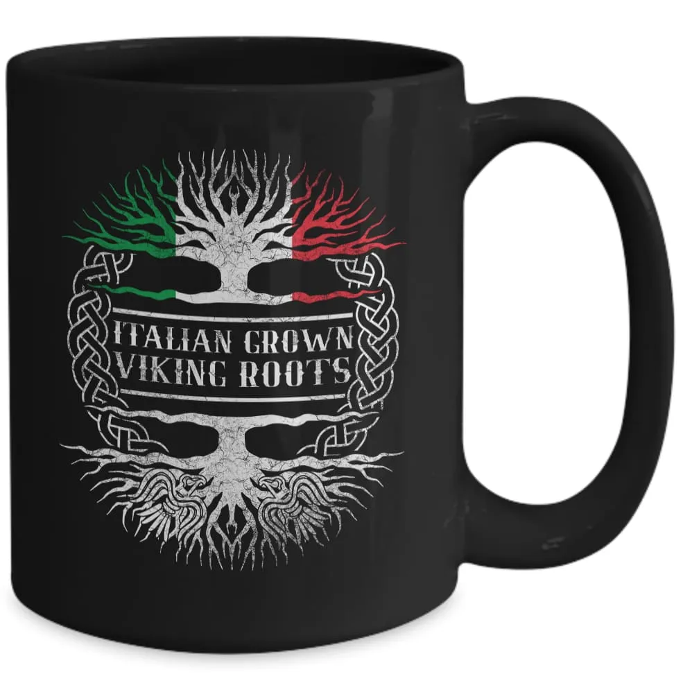 Italian Grown Viking Roots Black Mug