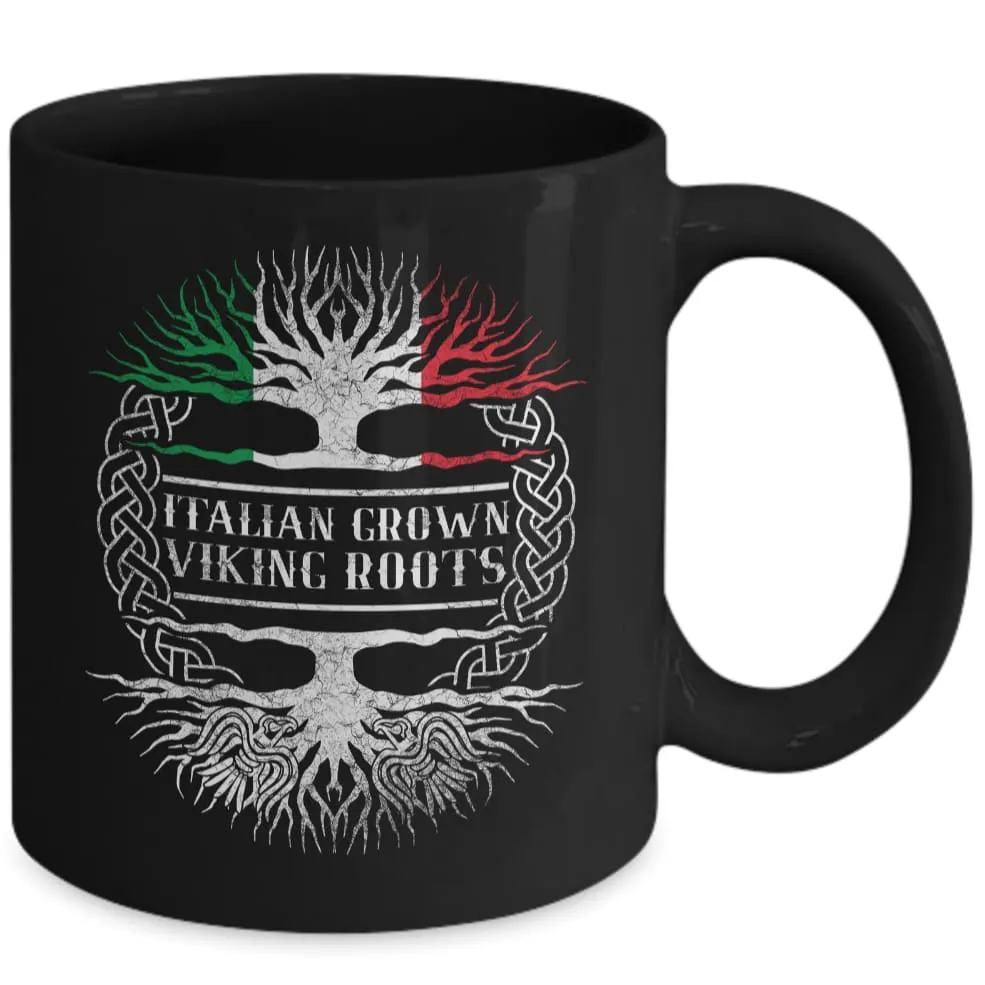 Italian Grown Viking Roots Black Mug