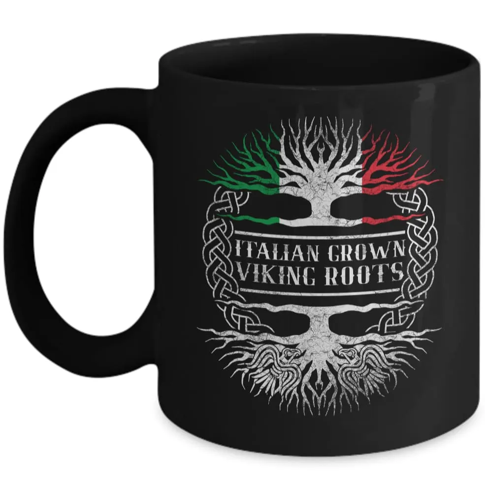 Italian Grown Viking Roots Black Mug