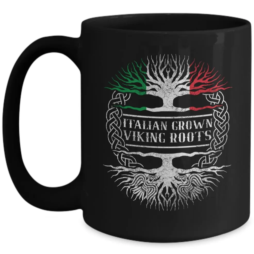 Italian Grown Viking Roots Black Mug