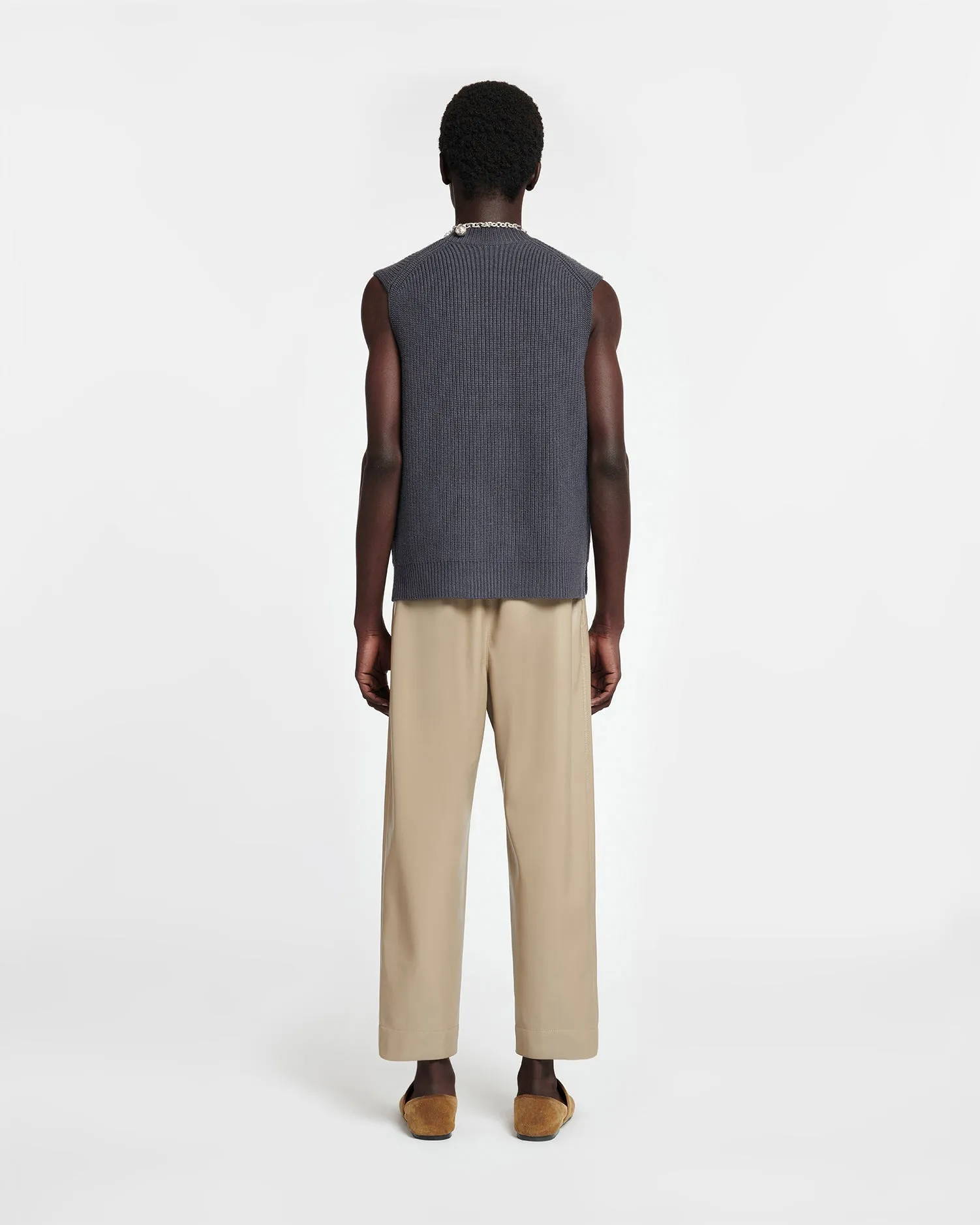 Jain - Okobor™ Alt-Leather Relaxed Pants - Ashy Taupe