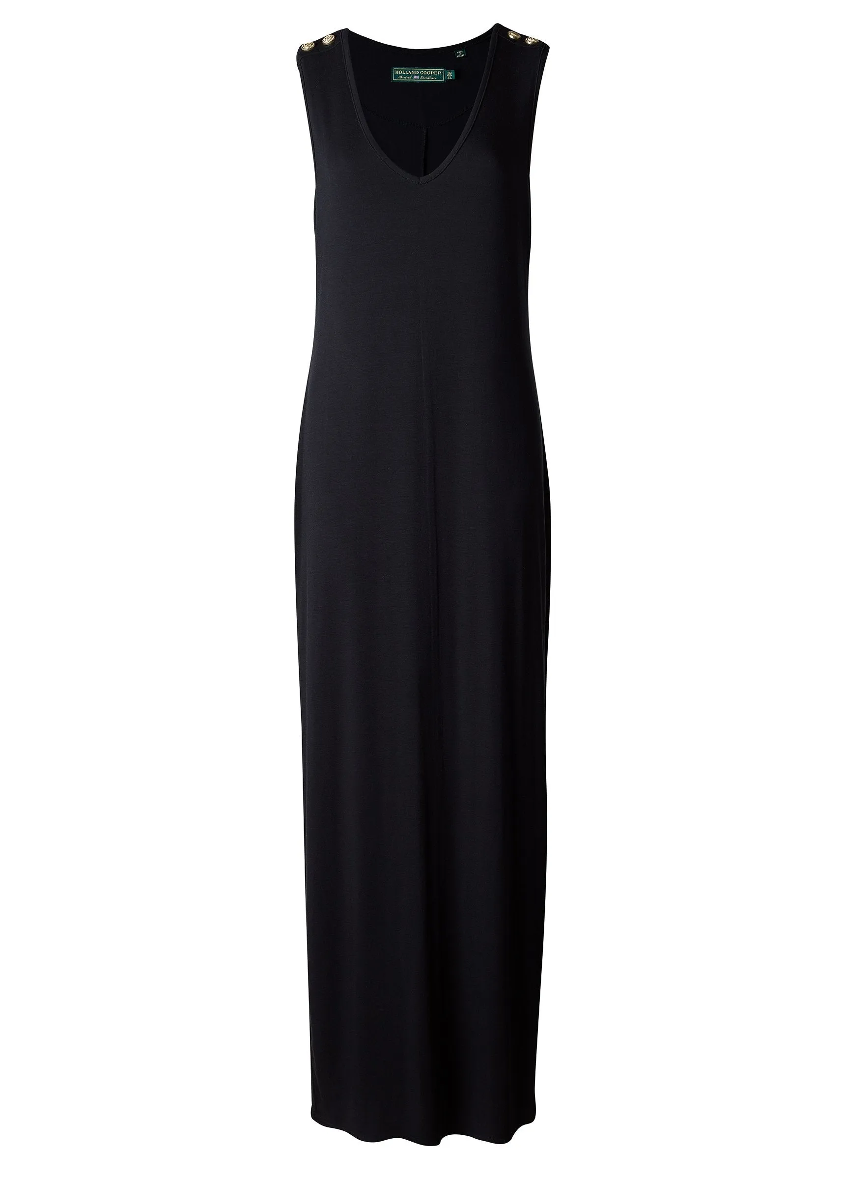 Jersey V-Neck Dress (Black)