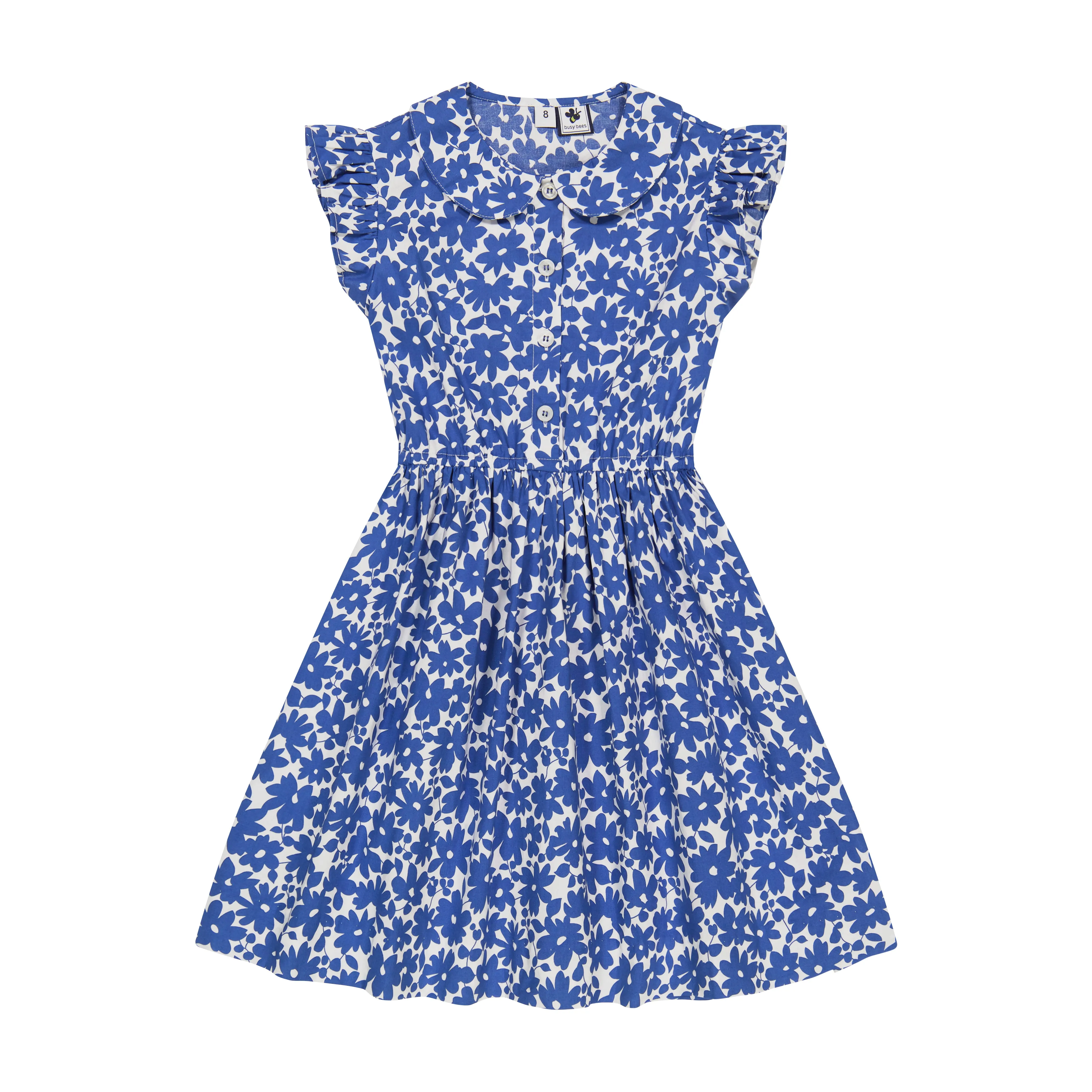 Juniper Button Front Dress Blue Poppy