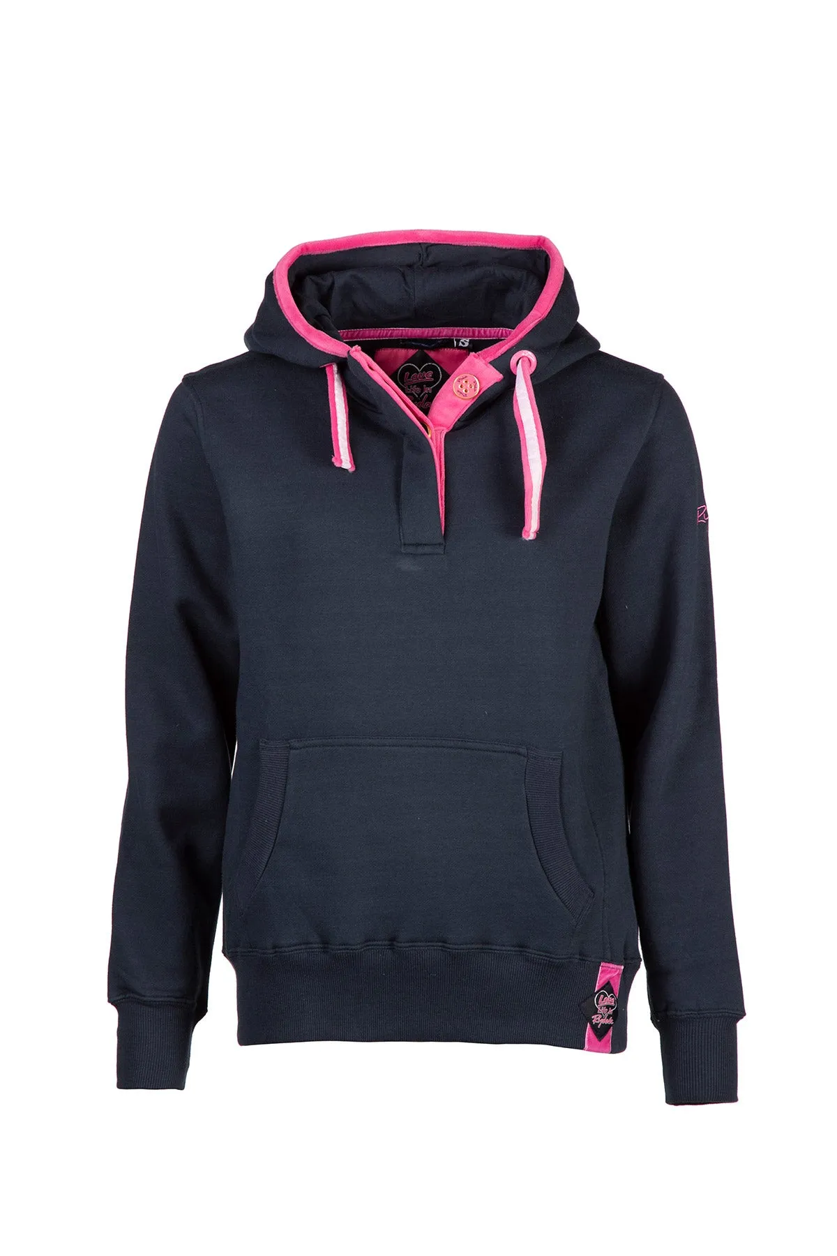 Ladies Rydale Button Neck Hoody