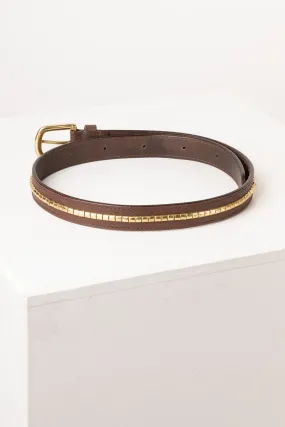 Ladies Studded Leather Belt